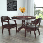 Boss Captain's guest, accent or dining chair in Burgundy Vinyl, B9540-BY